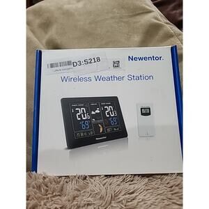 Newentor Weather Station Wireless Indoor Outdoor Thermometer, Color Display